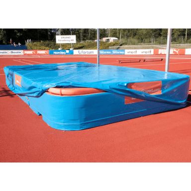 Pole Vault Landing Pit | Nordic Landing area | With Rain Cover lifted